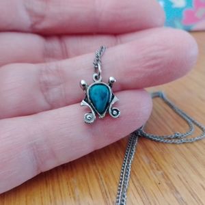 Vintage Turquoise Pendant and Chain